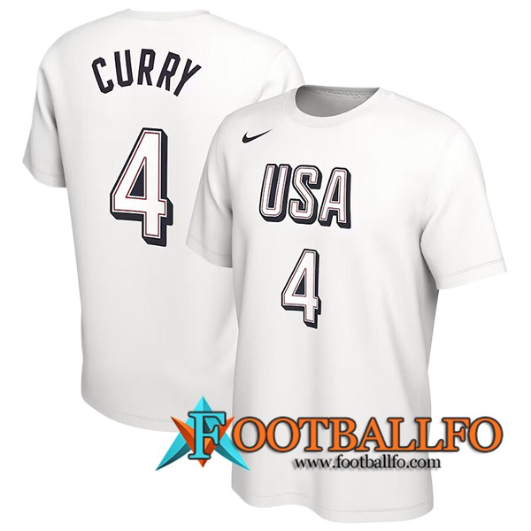 Camisetas USA (CURRY #4) 2024/25 Blanco -02