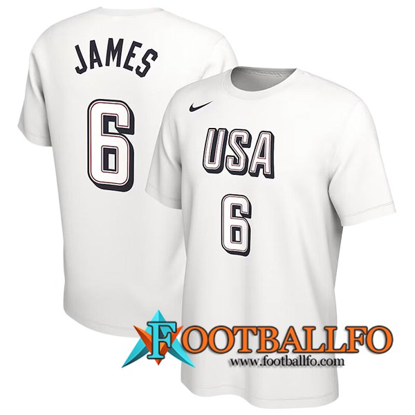 Camisetas USA (JAMES #6) 2024/25 Blanco -02