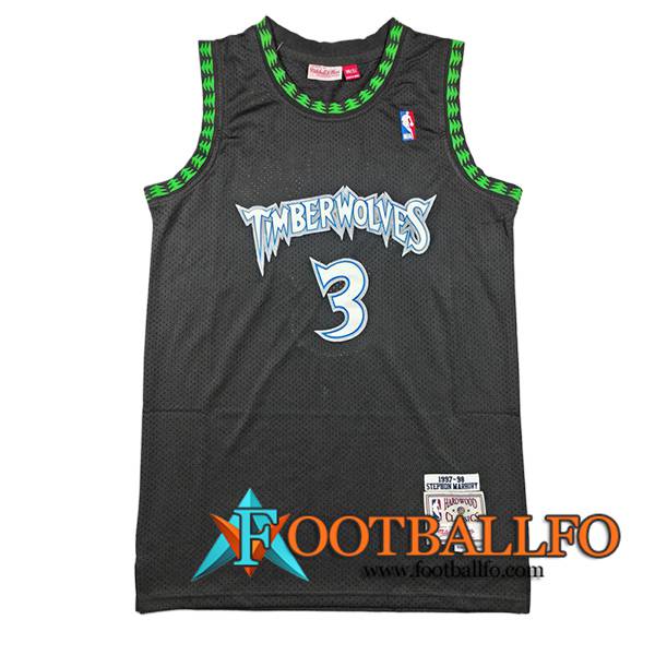 Camisetas Minnesota Timberwolves (EDWARDS #5) 2024/25 Negro/Verde -03