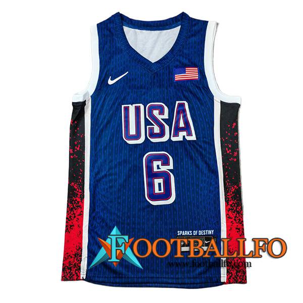 Camisetas USA (JAMES #6) 2024/25 Azul/Rojo/Negro