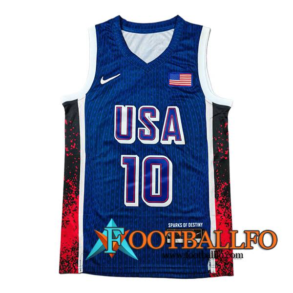 Camisetas USA (TATUM #10) 2024/25 Azul/Rojo/Negro