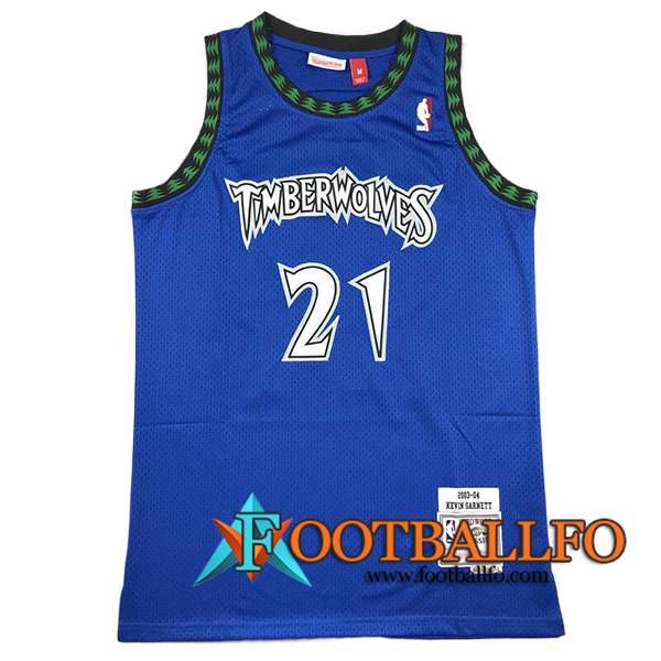 Camisetas Minnesota Timberwolves (GARNETT #21) 2024/25 Azul/Verde -02