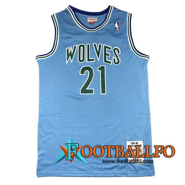 Camisetas Minnesota Timberwolves (GARNETT #21) 2024/25 Azul/Verde -03