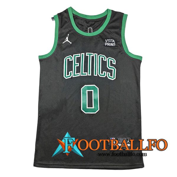 Camisetas Boston Celtics (TATUM #0) 2024/25 Negro/Verde