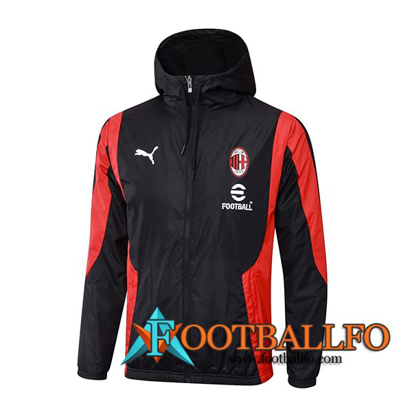 Rompevientos AC Milan Negro/Rojo 2024/2025 -02