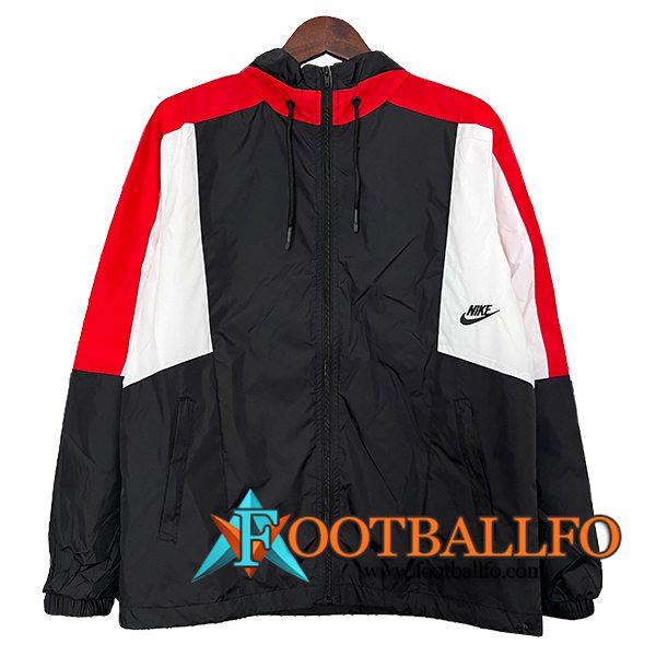 Rompevientos Nike Negro/Rojo/Blanco 2024/2025