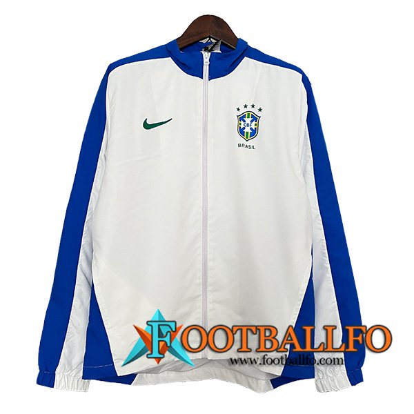 Rompevientos Brasil Blanco/Azul 2024/2025