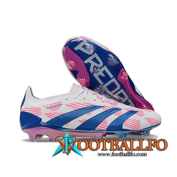 Adidas Botas De Fútbol Predator Elite FG Blanco/Azul/Rosa