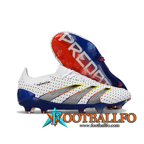 Adidas Botas De Fútbol Predator Elite FG Blanco/Gris/Azul