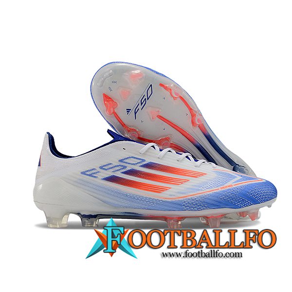 Adidas Botas De Fútbol F50 ELITE FG Blanco/Naranja/Azul