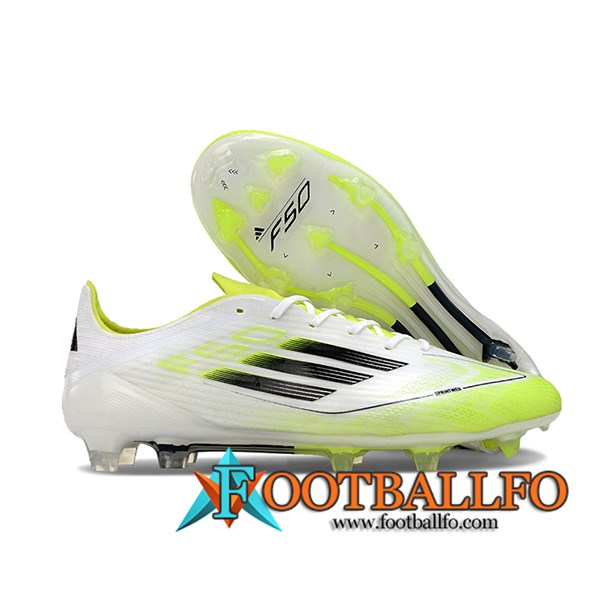 Adidas Botas De Fútbol F50 ELITE FG Blanco/Verde/Negro