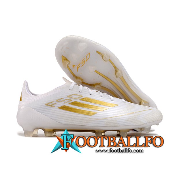 Adidas Botas De Fútbol F50 ELITE FG Blanco/Amarillo