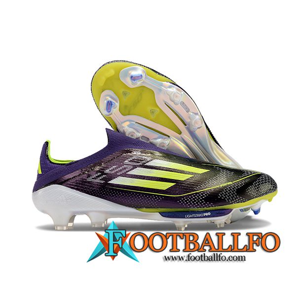 Adidas Botas De Fútbol F50+ FG Negro/Verde/Violeta