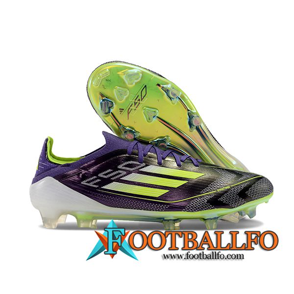 Adidas Botas De Fútbol F50 Elite FG Negro/Verde/Violeta