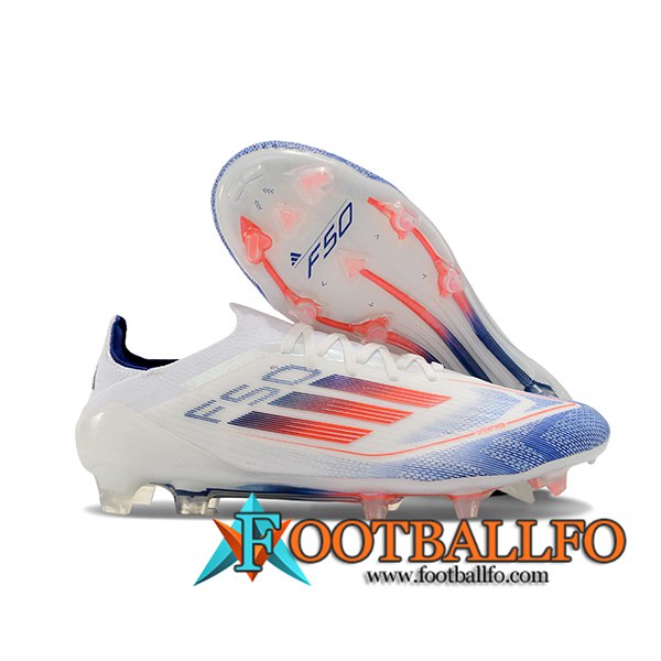 Adidas Botas De Fútbol F50 Elite FG Blanco/Azul/Naranja