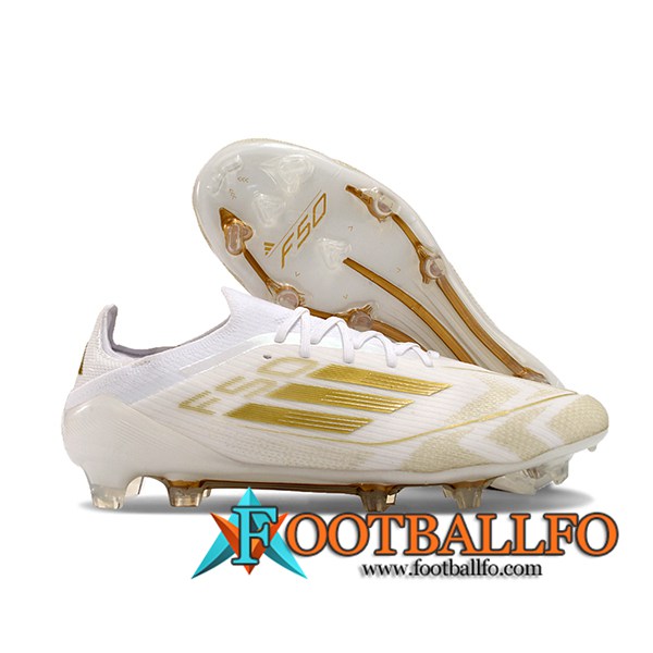 Adidas Botas De Fútbol F50 Elite FG Blanco/Amarillo