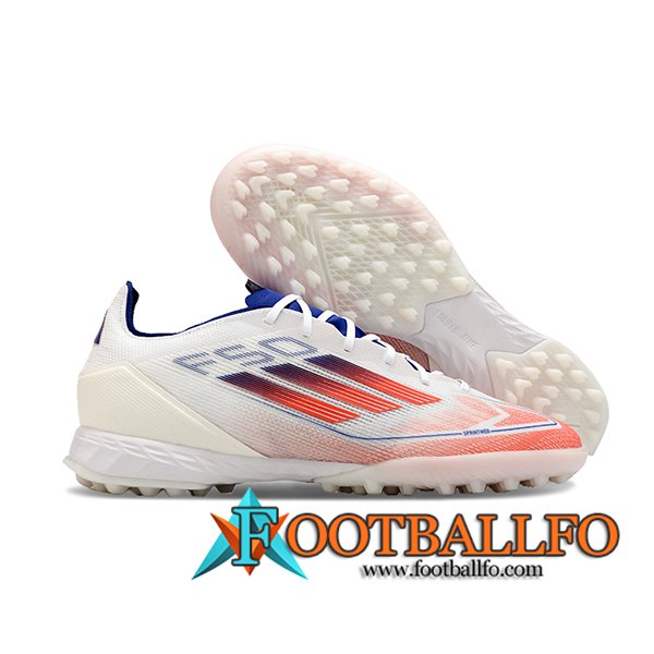 Adidas Botas De Fútbol F50 PRO TF Blanco/Naranja/Azul