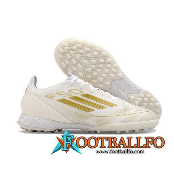 Adidas Botas De Fútbol F50 PRO TF Blanco/Amarillo