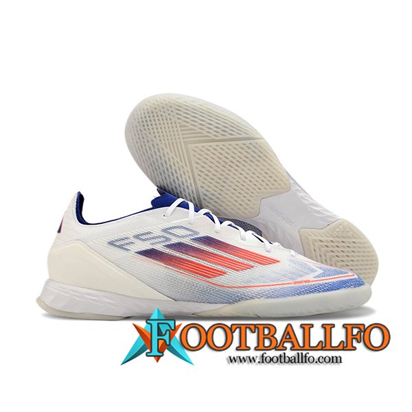 Adidas Botas De Fútbol F50 PRO IC Blanco/Azul/Naranja