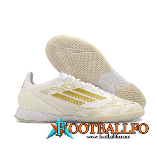 Adidas Botas De Fútbol F50 PRO IC Blanco/Amarillo