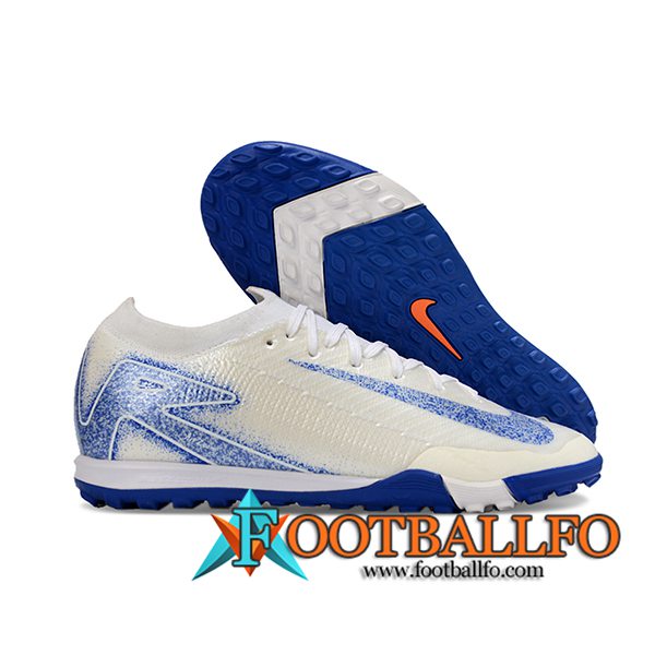 Nike Botas De Fútbol Air Zoom Mercurial Vapor XVI Elite TF Blanco/Azul