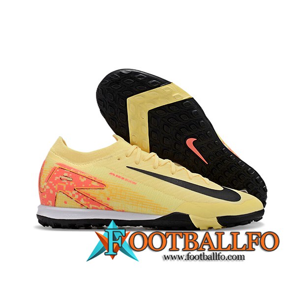 Nike Botas De Fútbol Air Zoom Mercurial Vapor XVI Elite TF Amarillo/Negro/Naranja -02