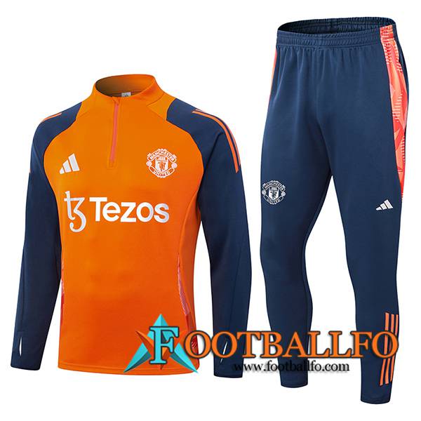 Chandal Equipos De Futbol Manchester United Naranja/Azul 2024/2025 -02