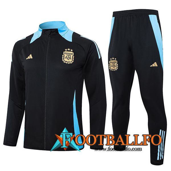 Chandal Equipos De Futbol Chaquetas Argentina Negro/Azul 2024/2025