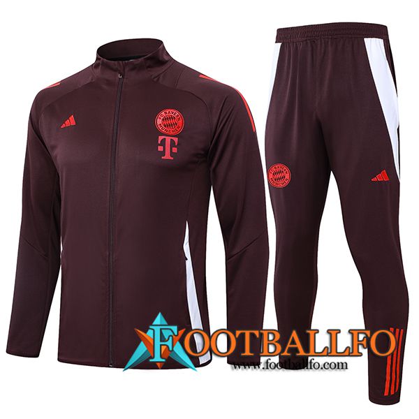 Chandal Equipos De Futbol Chaquetas Bayern Munich Marrón/Rojo 2024/2025