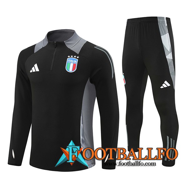 Chandal Equipos De Futbol Italia Negro/Gris 2024/2025 -02