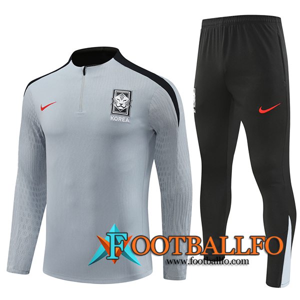 Chandal Equipos De Futbol Corée Du Sud Gris/Negro 2024/2025