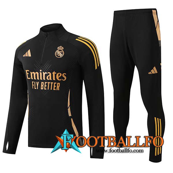 Chandal Equipos De Futbol Real Madrid Negro/Amarillo 2024/2025-02