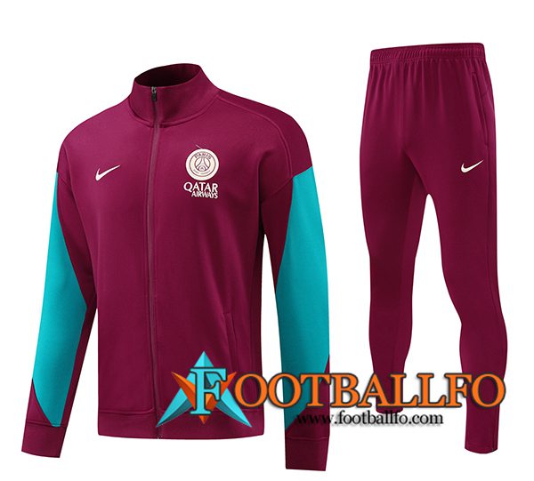 Chandal Equipos De Futbol Chaquetas PSG Violeta/Verde 2024/2025