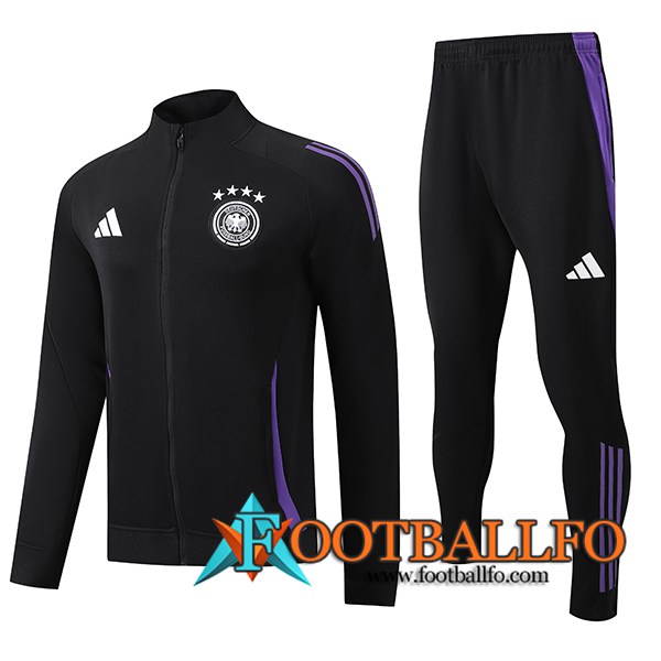 Chandal Equipos De Futbol Chaquetas Alemania Negro/Violeta 2024/2025 -04