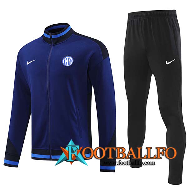 Chandal Equipos De Futbol Chaquetas Inter Milan Azul/Negro 2024/2025