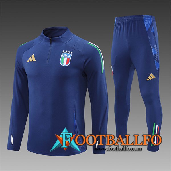 Chandal Equipos De Futbol Italia Ninos azul real 2024/2025 -02