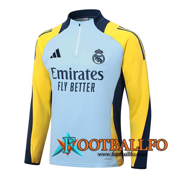 Sudadera De Entrenamiento Real Madrid Azul/Amarillo 2024/2025