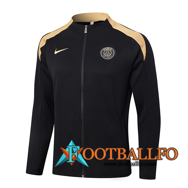 Chaquetas Futbol PSG Negro/Amarillo 2024/2025