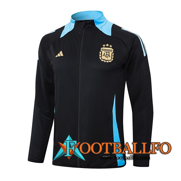 Chaquetas Futbol Argentina Negro/Azul 2024/2025