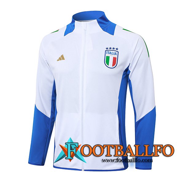 Chaquetas Futbol Italia Blanco/Azul 2024/2025 -02