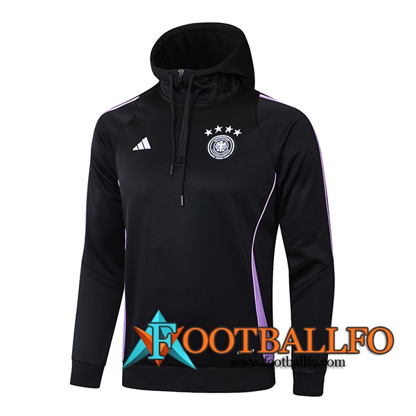 Chaqueta Con Capucha Alemania Negro/Violeta 2024/2025