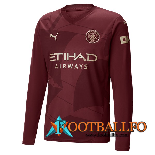 Nueva Camisetas De Futbol Manchester City Tercera Manga Largas 2024/2025