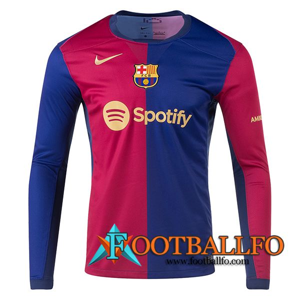 Nueva Camisetas De Futbol FC Barcelona Manga Largas Primera 2024/2025