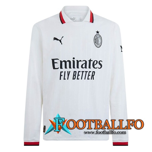 Nueva Camisetas De Futbol AC Milan Segunda Manga Largas 2024/2025