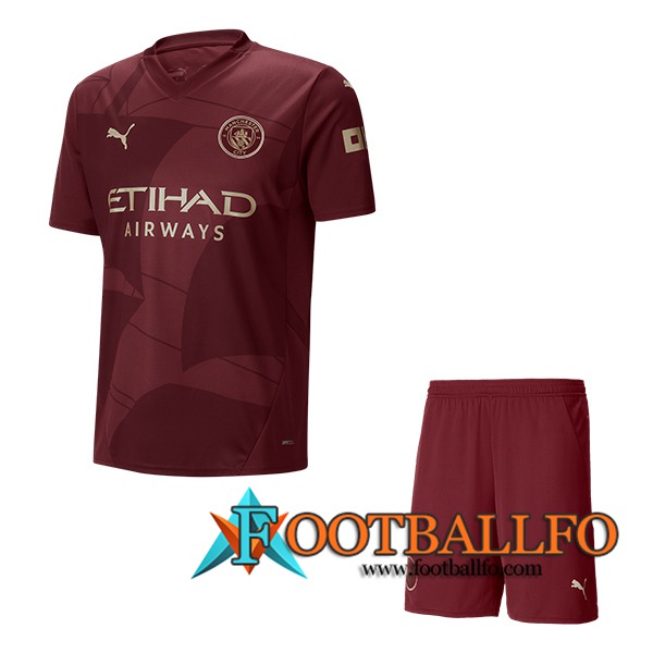 Nueva Camisetas De Futbol Manchester City Ninos Tercera 2024/2025