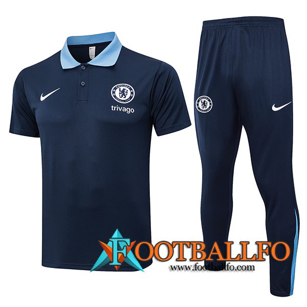 Camiseta Polo FC Chelsea azul real 2024/2025