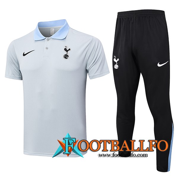 Camiseta Polo Tottenham Hotspurs Gris/Azul/Negro 2024/2025