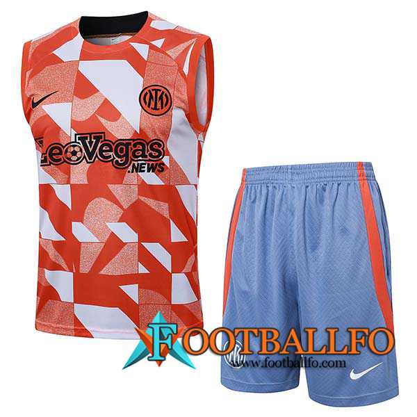 Camiseta Entrenamiento sin mangas Inter Milan Naranja/Blanco 2024/2025