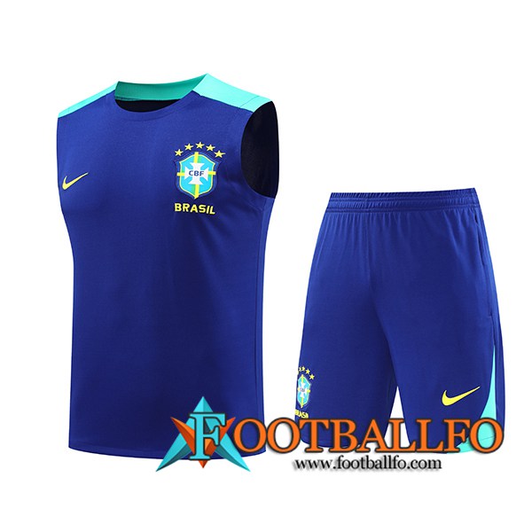 Camiseta Entrenamiento sin mangas Brasil Azul 2024/2025