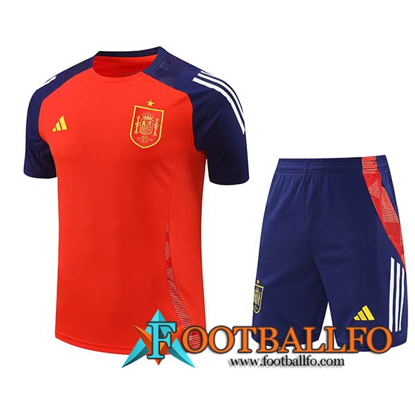 Camiseta Entrenamiento España Rojo/Azul 2024/2025 -03